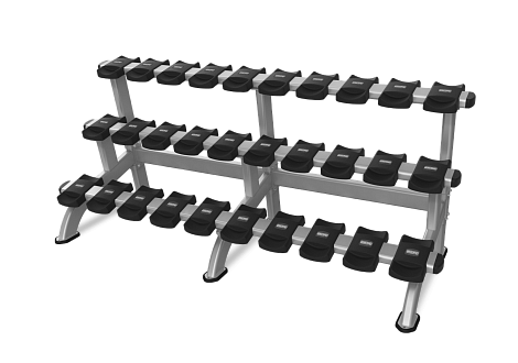 Гантельная стойка 3х ярусная на 15 пар NAUTILUS IP-R8011-13AAS