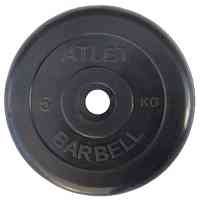 Диск Barbell Atlet, обрезиненный D26 мм MB BARBELL MBА26-5